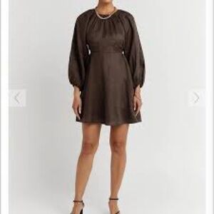 DISSH Evan’s chocolate brown mini dress with cutouts